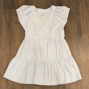 Vineyard Vines Light Blue Seersucker Sophie Harbor Dress